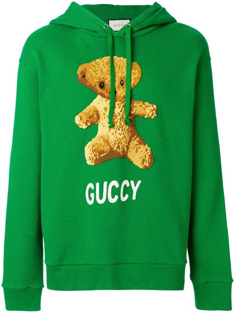 gucci teddy bear hoodie fake|gucci bear hoodie.